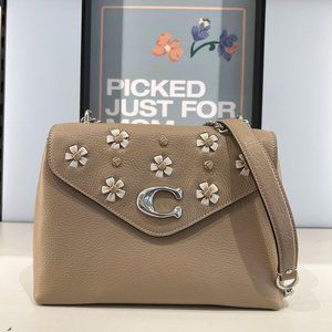 coach Tammie Shoulder Bag With Floral Whipstitch c146